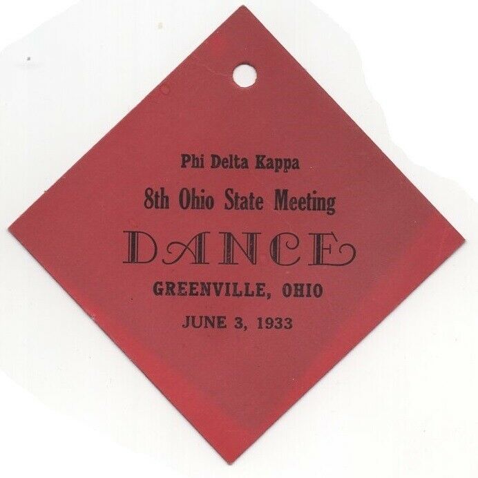 1933 Greenville Oh Ohio Advertisement - Phi Delta Kappa Ohio Meeting & Dance